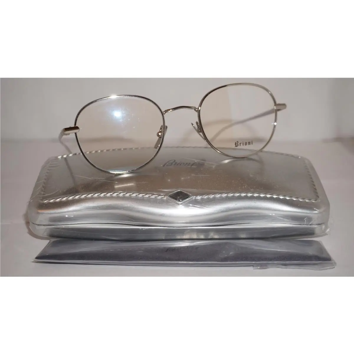Eyeglasses Round Silver BR0028O 002 49 21 145 by Brioni