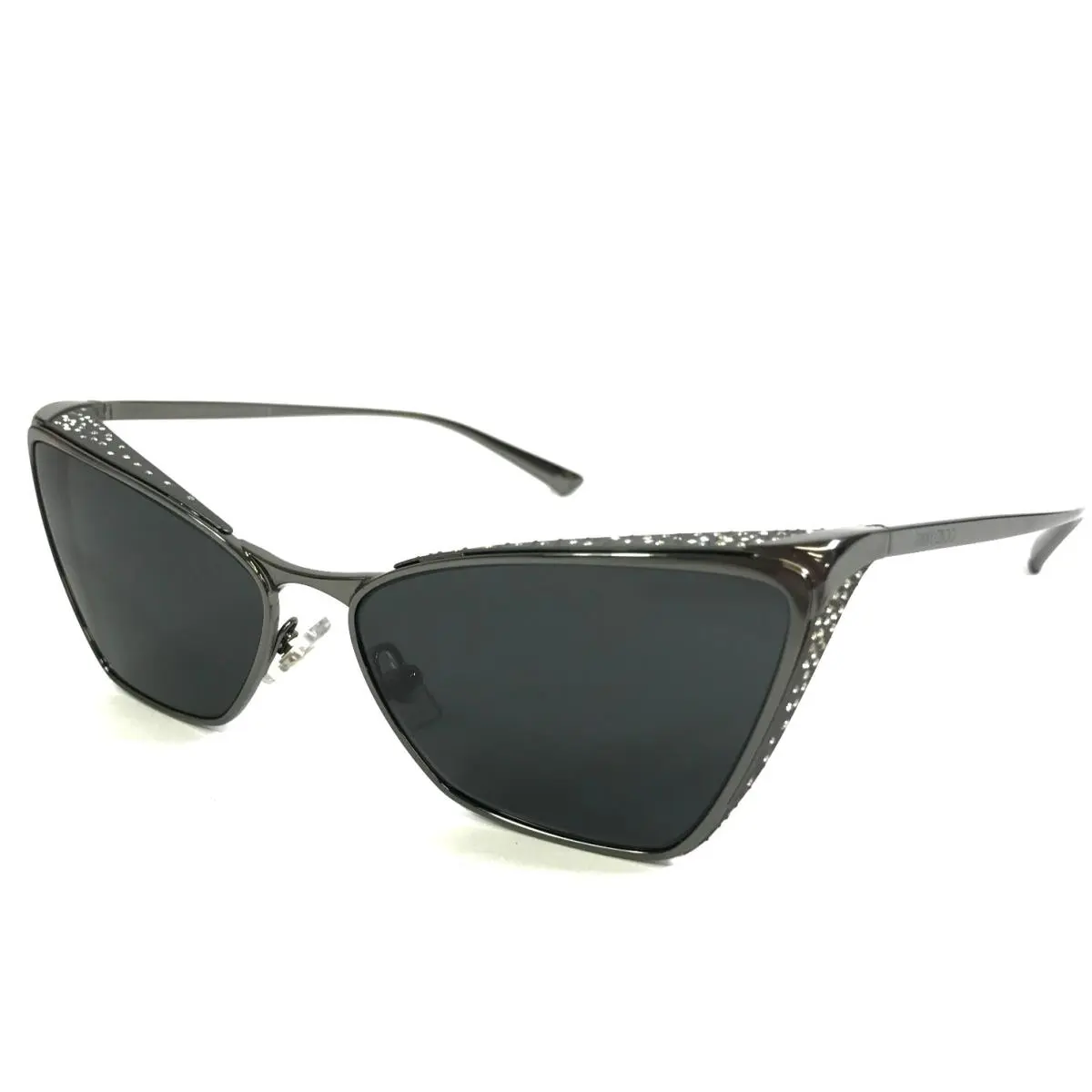 Jimmy Choo Sunglasses JC4019B 3004/87 Gunmetal Dark Gray with Swarovski Crystals