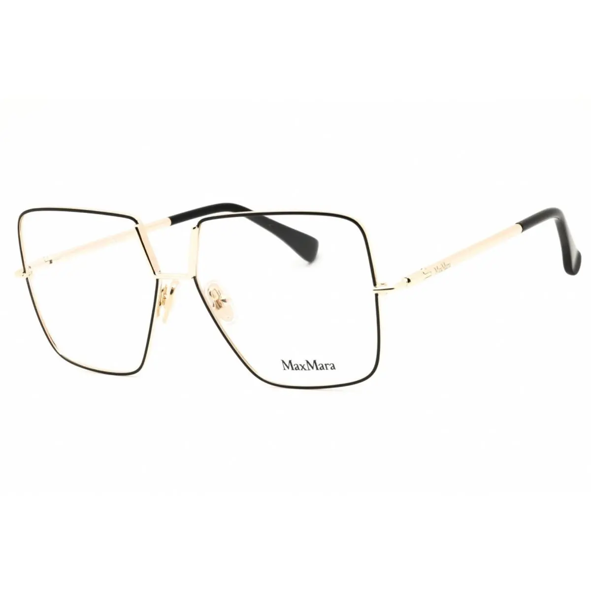 Max Mara Women`s Eyeglasses Shiny Black Oversized Full Rim Frame MM5120 001