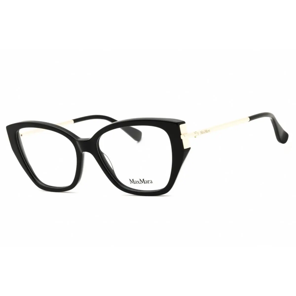 Max Mara Men`s Eyeglasses Shiny Black Acetate Cat Eye Full Rim Frame MM5117 001