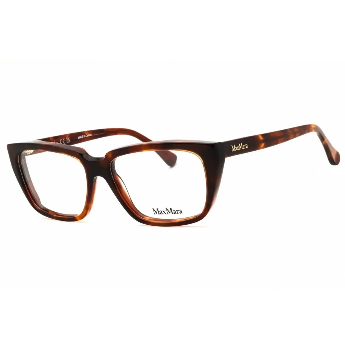 Women`s Eyeglasses Blonde Havana Rectangular Full Rim Frame MM5112 053 by Max Mara