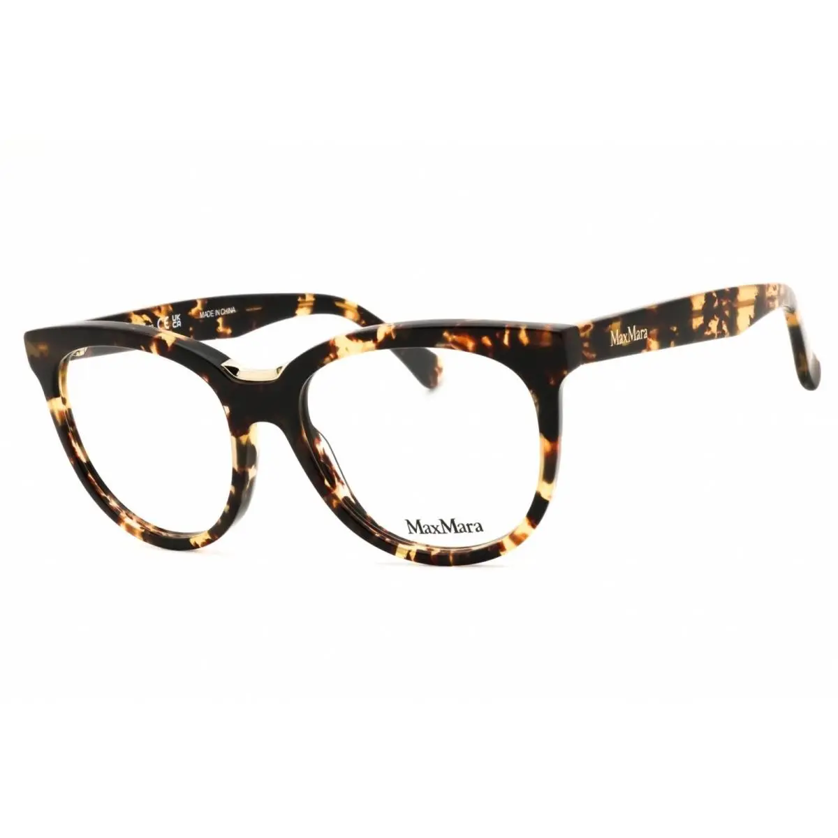 Women`s Eyeglasses Dark Havana Acetate Round Full Rim Frame MM5110 052 by Max Mara