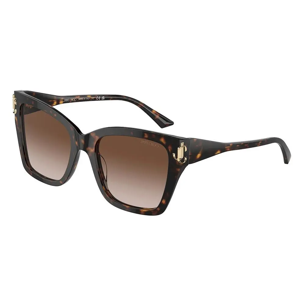 Jimmy Choo JC 5012 500213 Havana Plastic Square Sunglasses Brown Gradient Lens