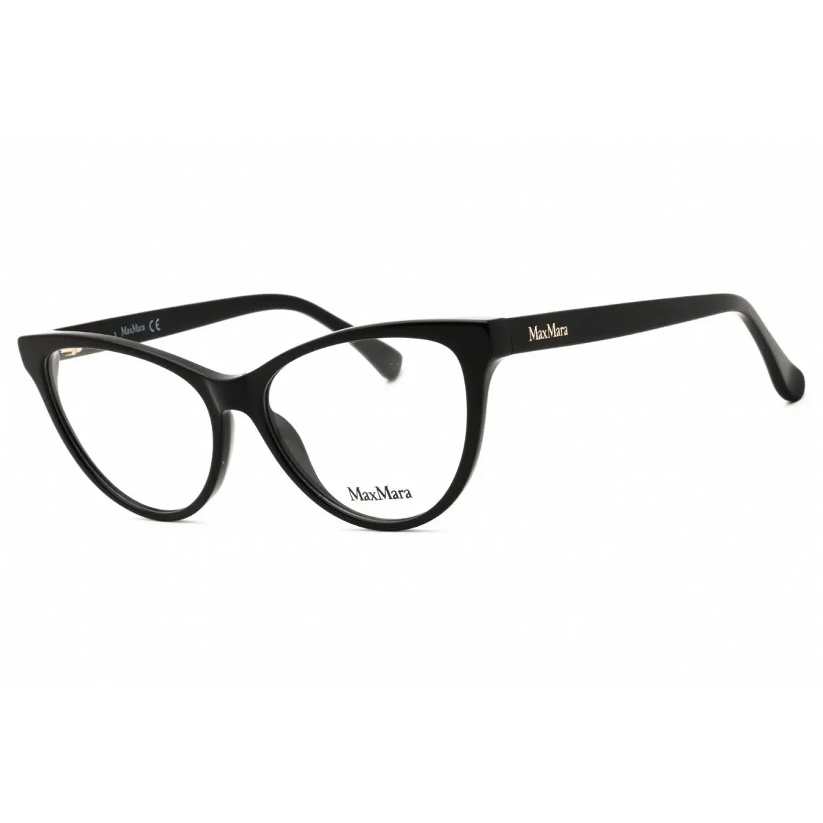 MM5011-001 Eyeglasses Shiny Black Clear Demo Lens 55mm Women by Max Mara