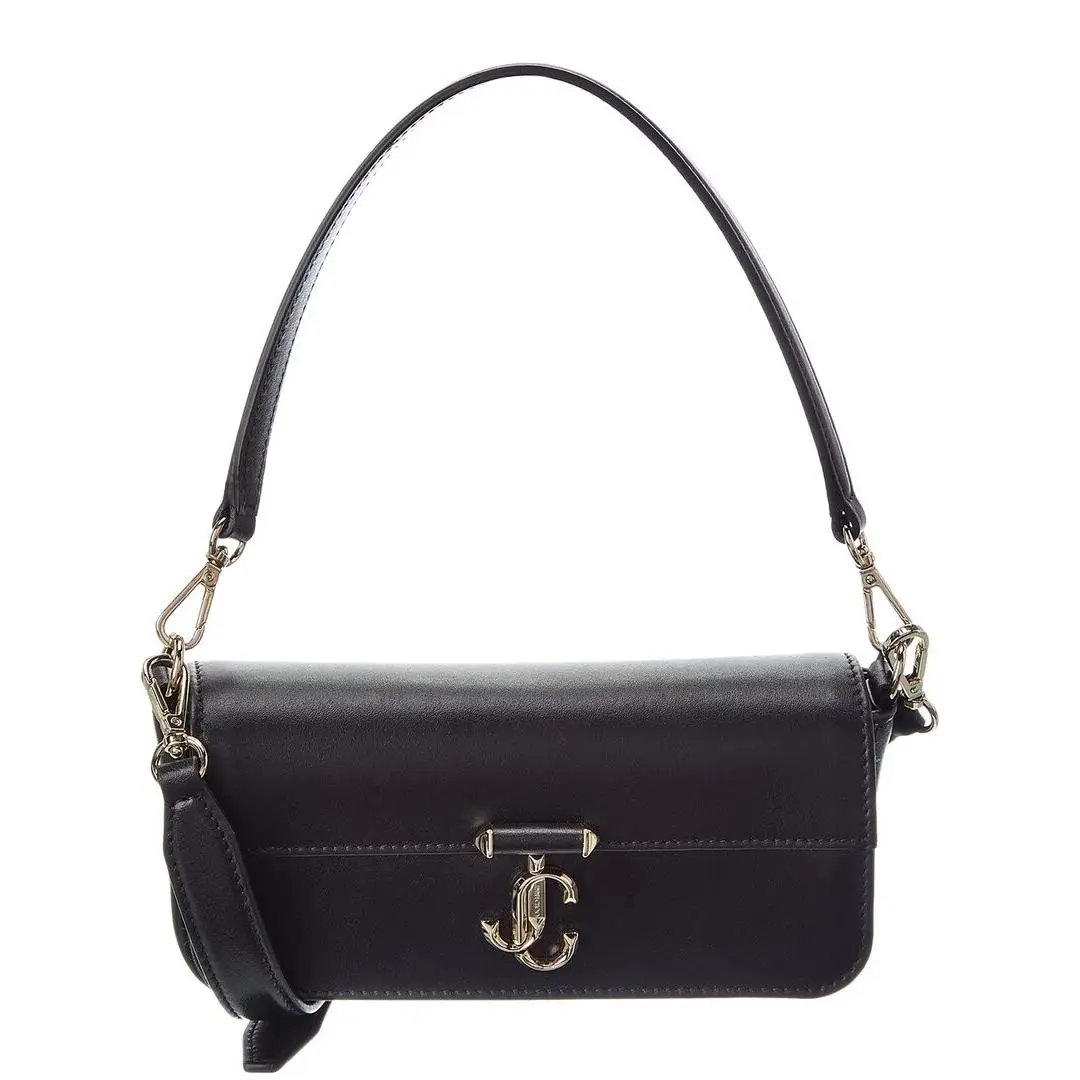 Jimmy Choo Aimee Small Leather Shoulder Bag Women`s Black
