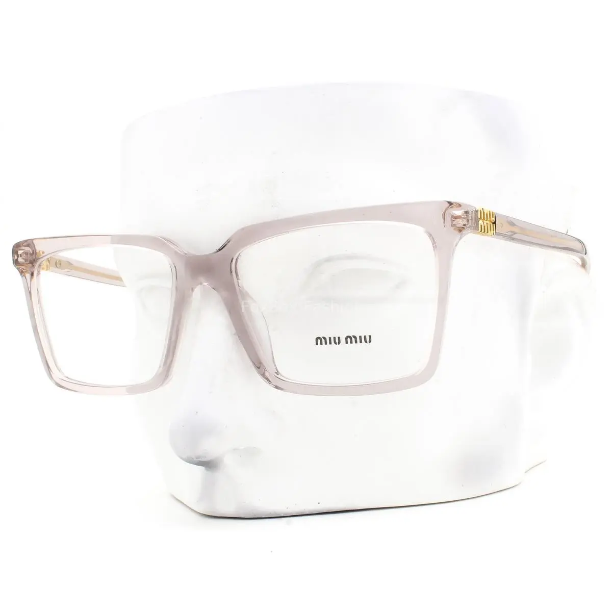 Miu Miu Eyeglasses Vmu 08X 12W-1O1 Glasses Transparent Mauve Gray 52mm with Case