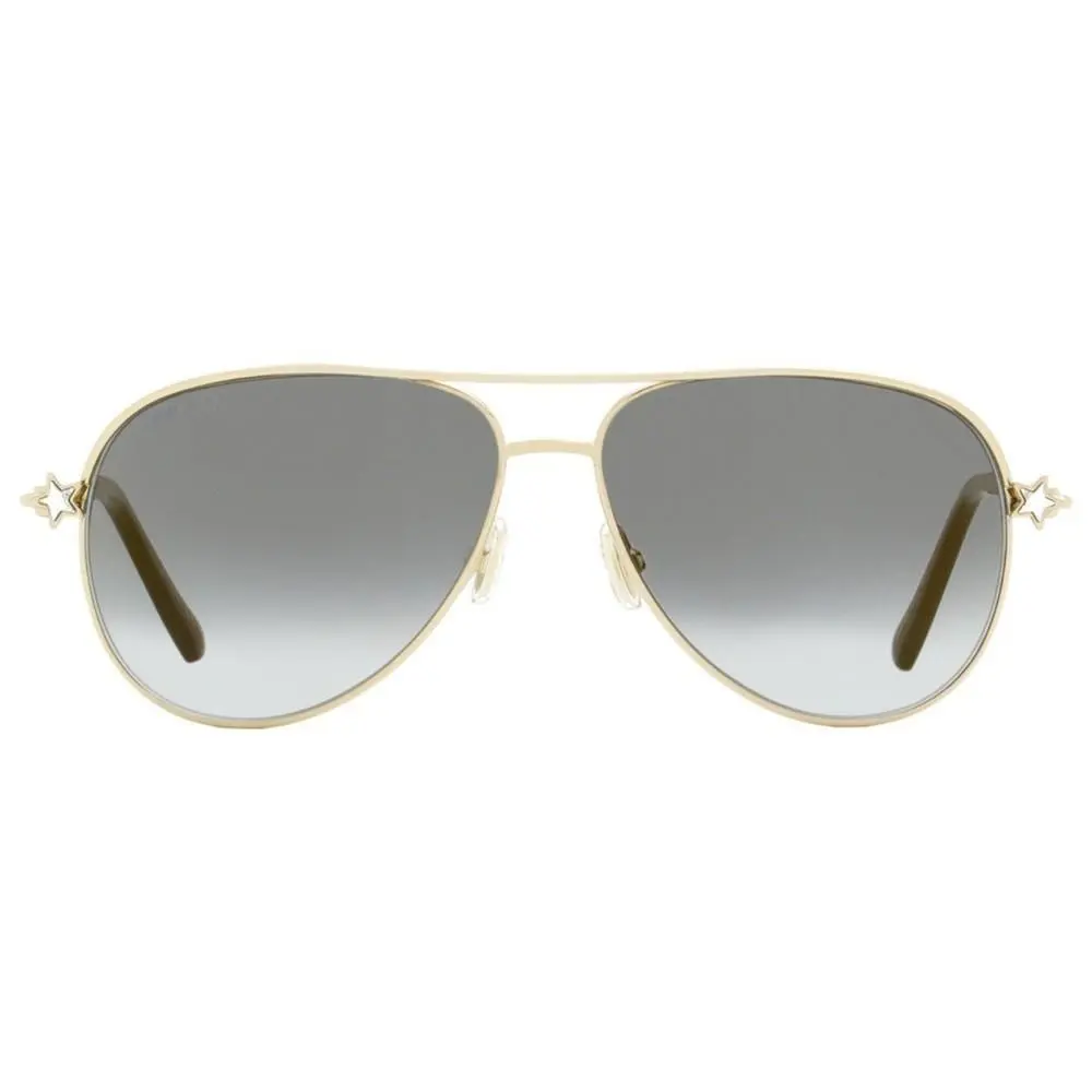Jimmy Choo Aviator Sunglasses Sansa/s J5GFQ Gold/black 58mm