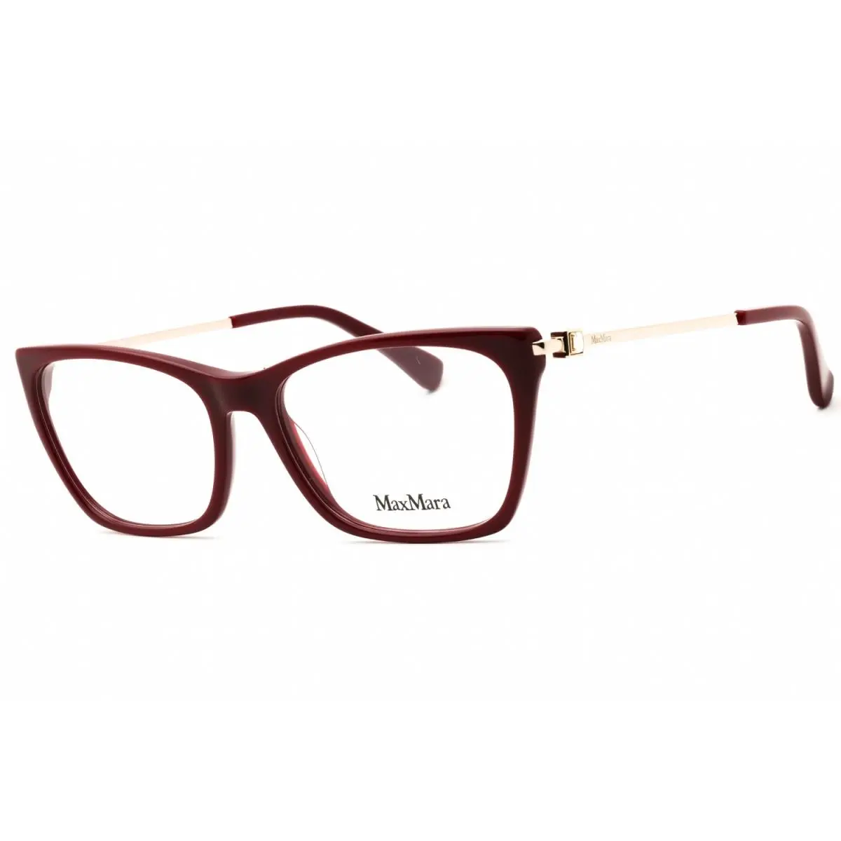 MM5128-069 Eyeglasses Shiny Bordeaux Clear Demo Lens 54mm Women by Max Mara