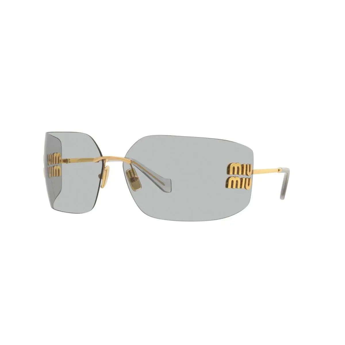 Miu Miu MU 54YS 5AK30B Sunglasses Gold Havana / Light Grey Lens
