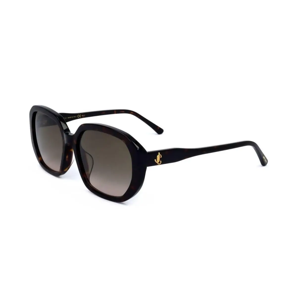 Jimmy Choo Karly Havana Square Oversized Gradient Luxury Designer Sunglasses