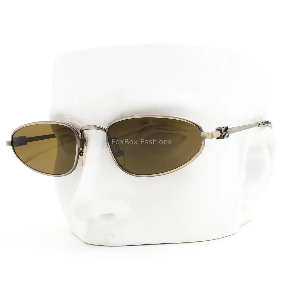 Miu Miu Smu A52 26C-09Z Sunglasses Polished Old Gold Metal Brown Tint with Case