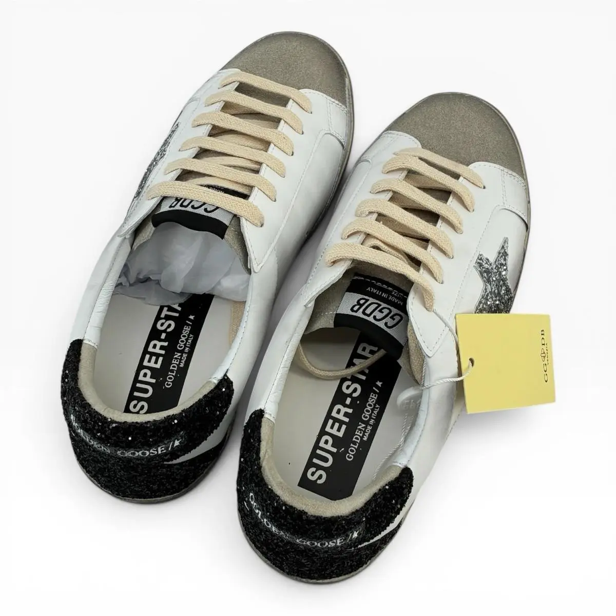 Golden Goose shoes - Golden Goose Super-Star - ggdb/sstar - White, Blue, Silver 6
