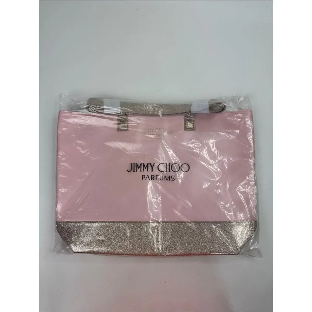 Jimmy Choo Parfums Pink Tote with Metallic Rose Gold Base