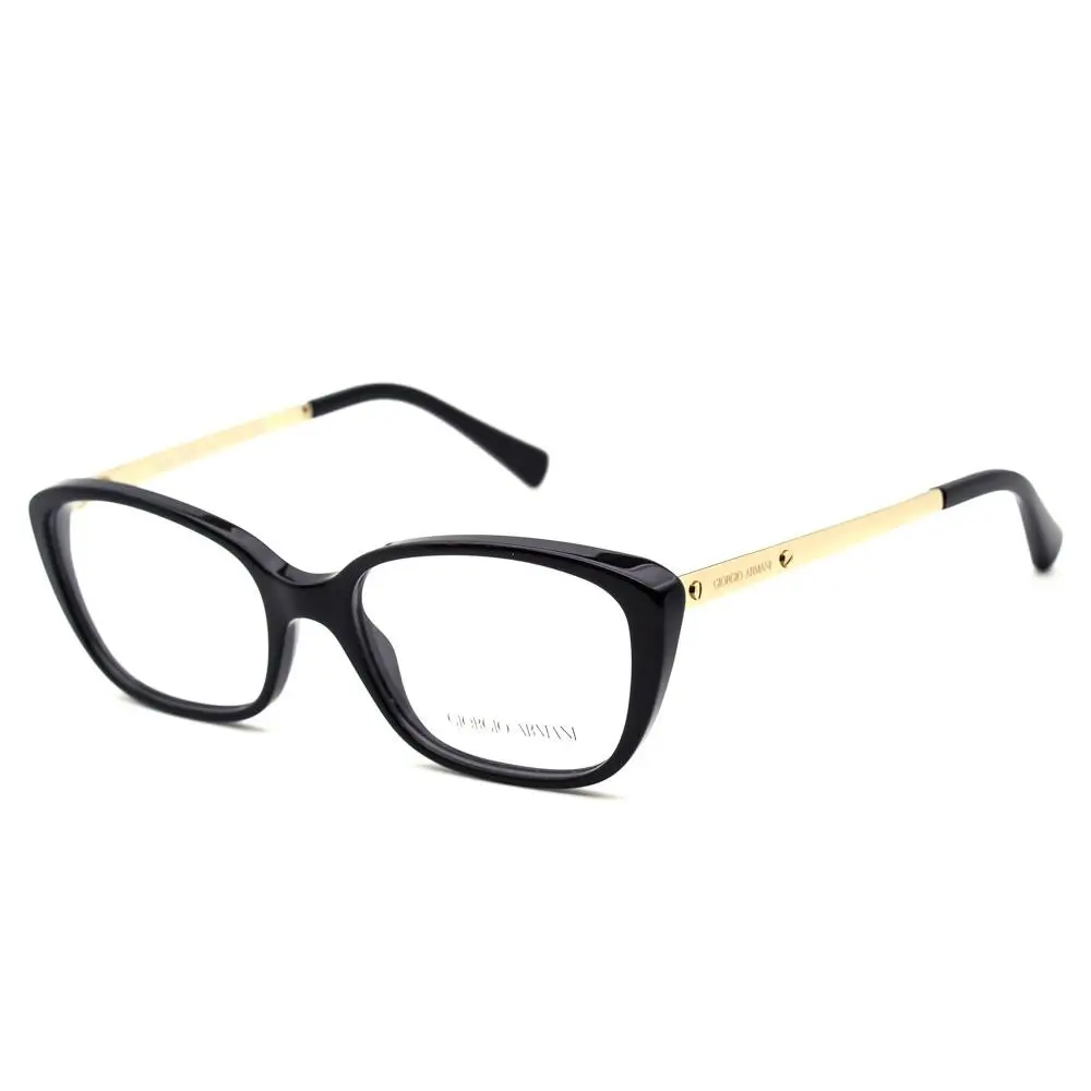 Giorgio Armani Eyeglasses AR 7012 5017 Black Gold Rectangular Italy 52 17 140