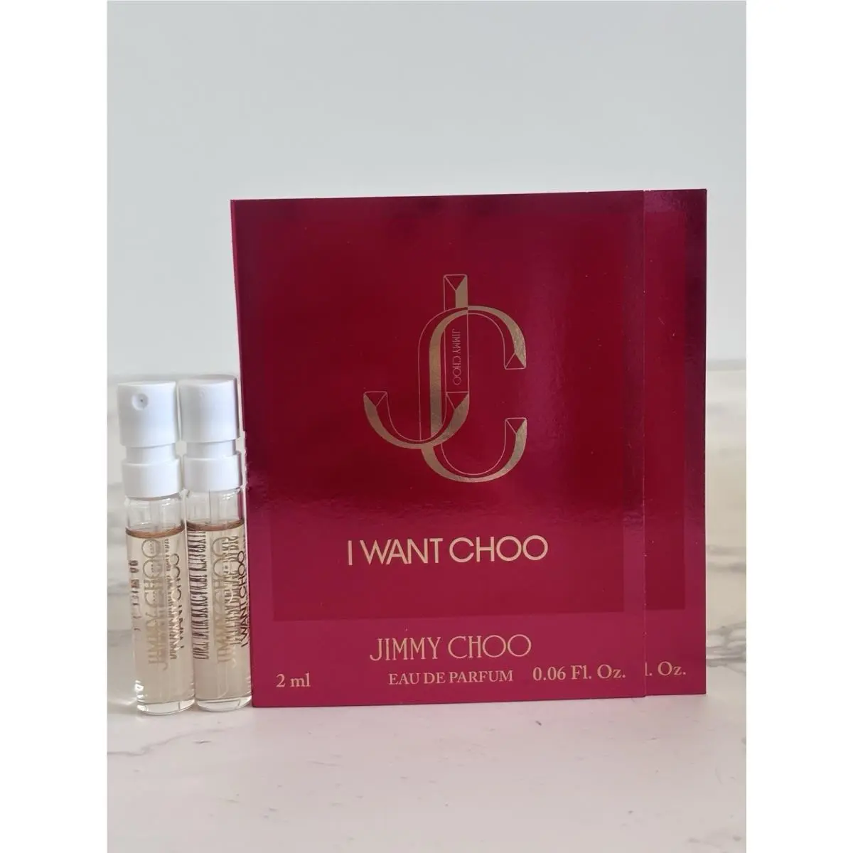 Jimmy Choo I Want Choo Perfume Fragrance Edp Sample Sprays .06oz 2ml x2