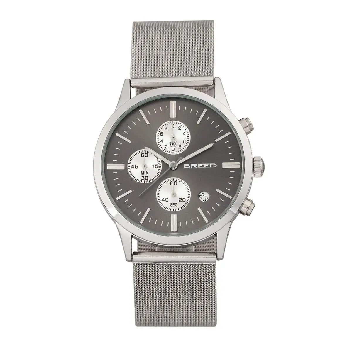 Breed Espinosa Silver/gunmetal Gunmetal Dial Wristwatch BRD7602