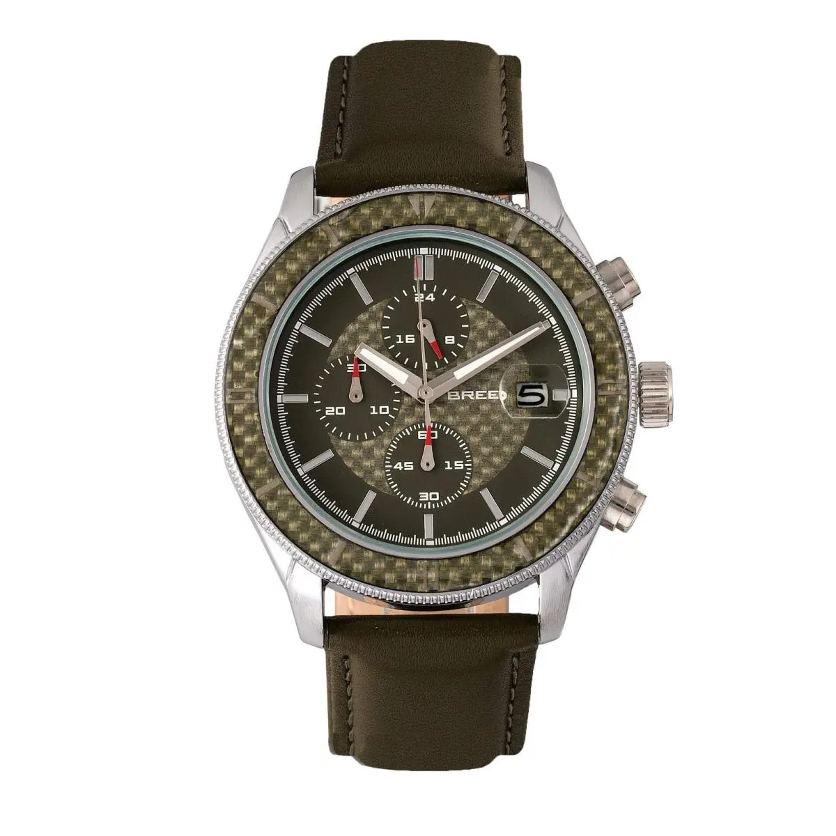 Breed Maverick Silver/olive Green Dial Wristwatch BRD7505
