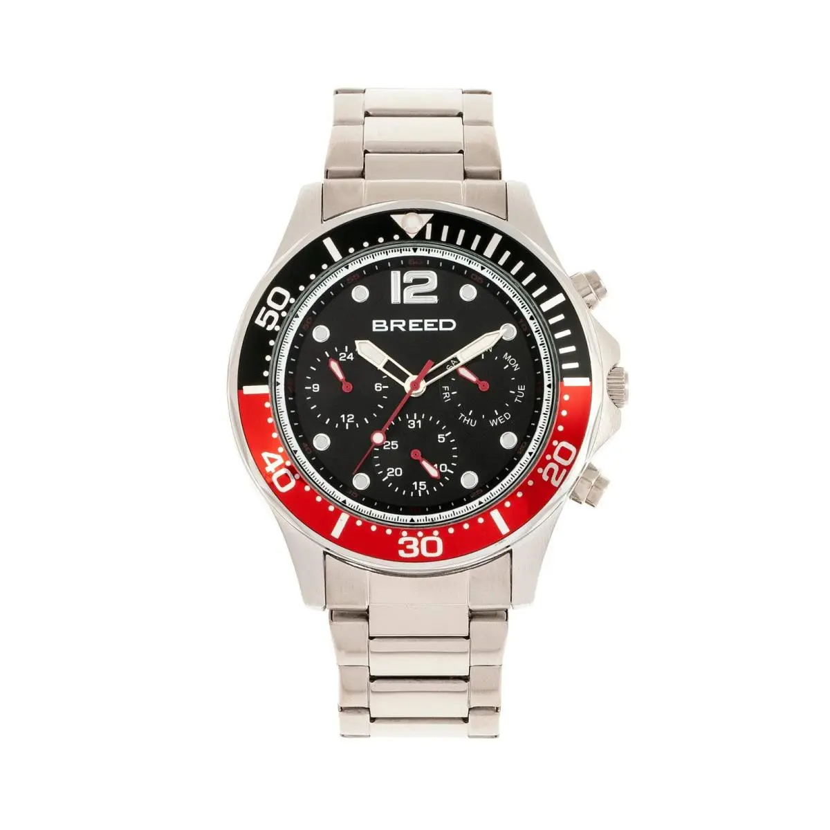 Breed Pegasus Red/silver Black Dial Wristwatch BRD8104