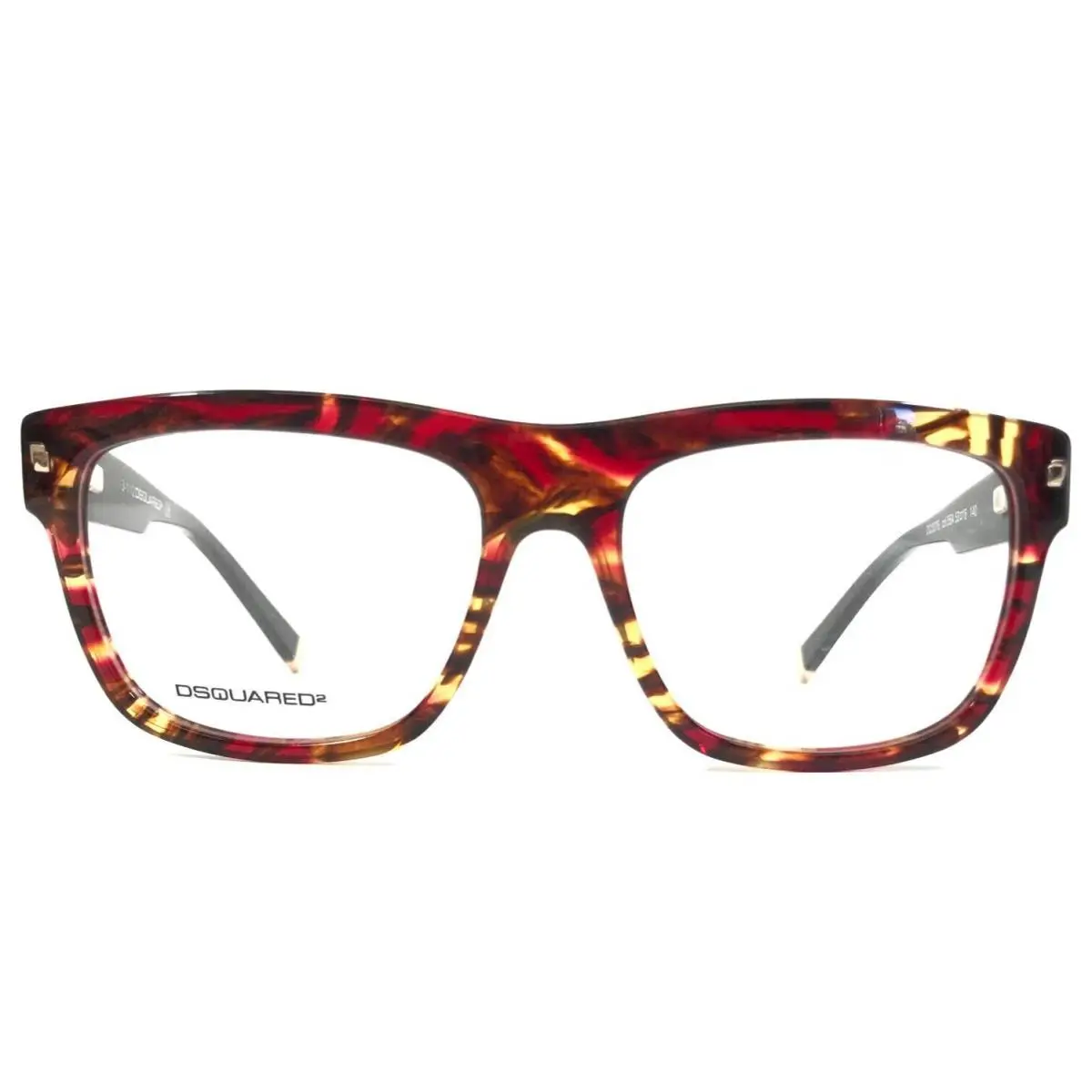 Dsquared2 Eyeglasses Frames DQ5076 col.55A Brown Red Marble Tortoise 53-16-140 by DSquared2