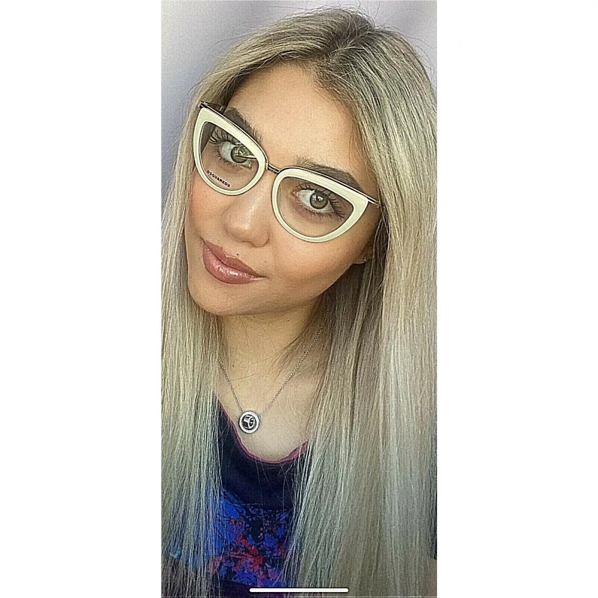 DSQUARED2 DQ 5238 025 50mm White Cat Eye Women`s Eyeglasses Frame