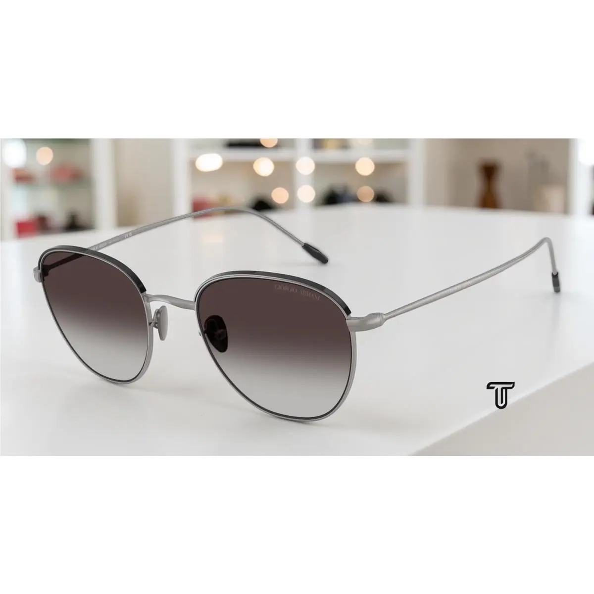 AR6048 34408G Matte Gunmetal Grey Gradient 51 mm Men`s Sunglasses by Giorgio Armani