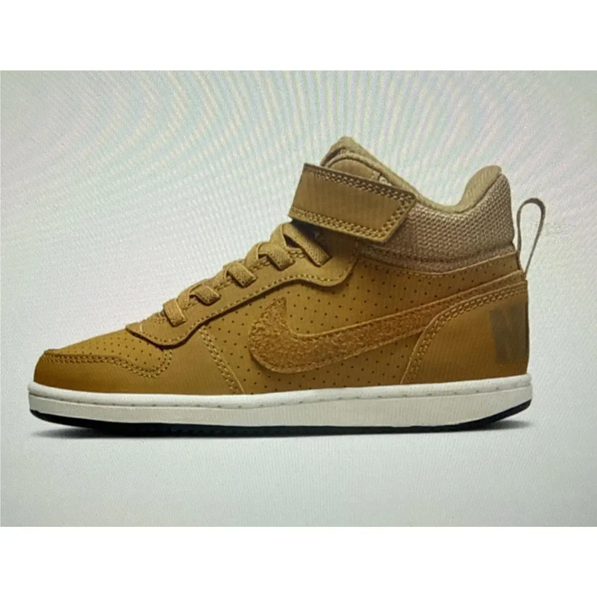 Court Borough Mid Psv Boy`s Hi Top Sneakers Wheat 870026-701 by Nike