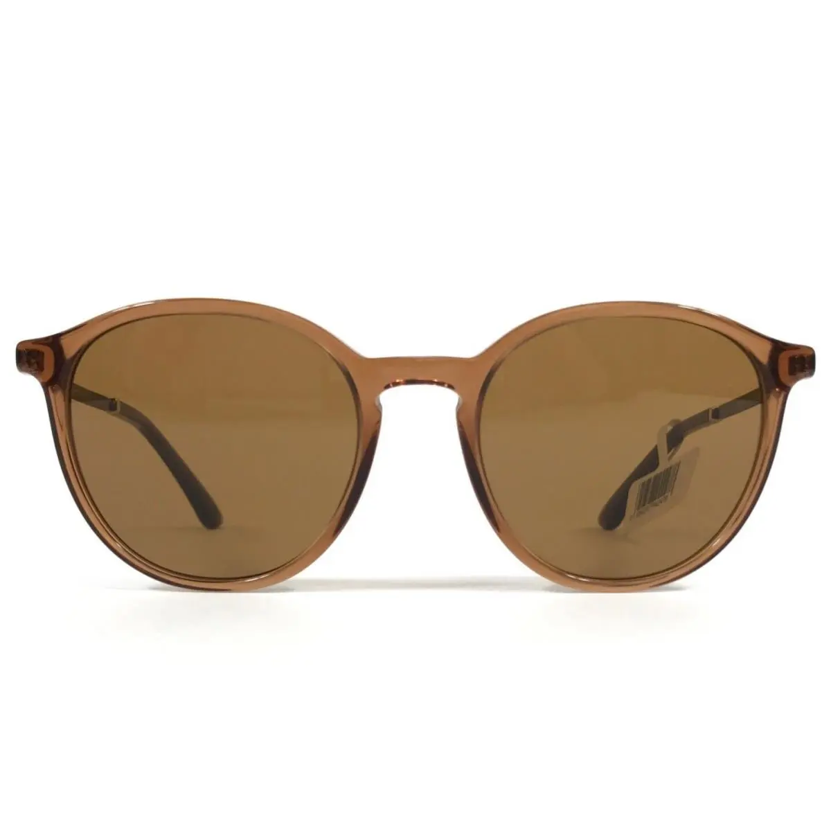 Sunglasses AR8196 6046/73 Transparent Brown Round w/ Brown Lenses by Giorgio Armani