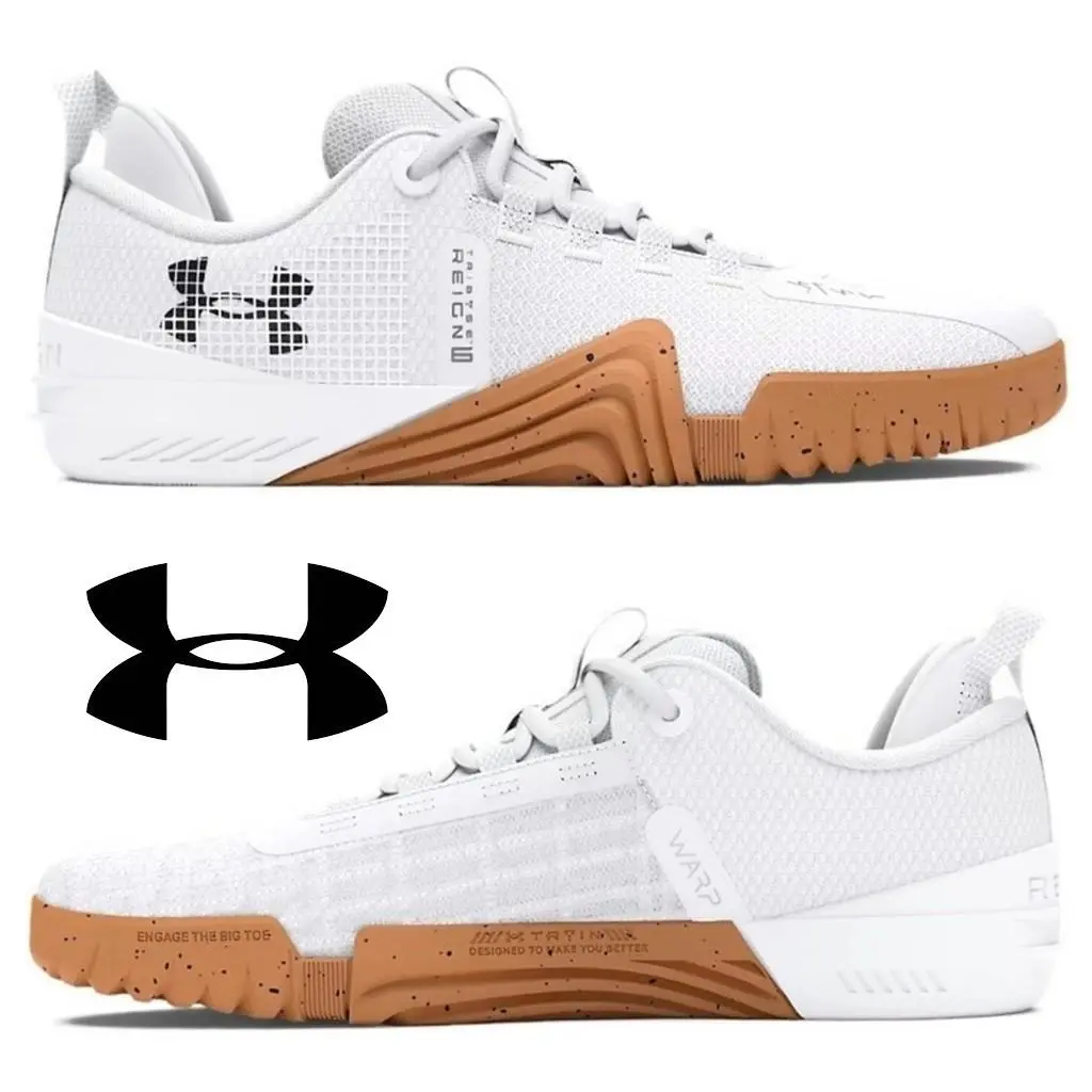 Under Armour Reign 6 Men`s Training Running Shoes Sneakers Sport Gym Comfort - White, Manufacturer: White / Distant Gray / Black - 100