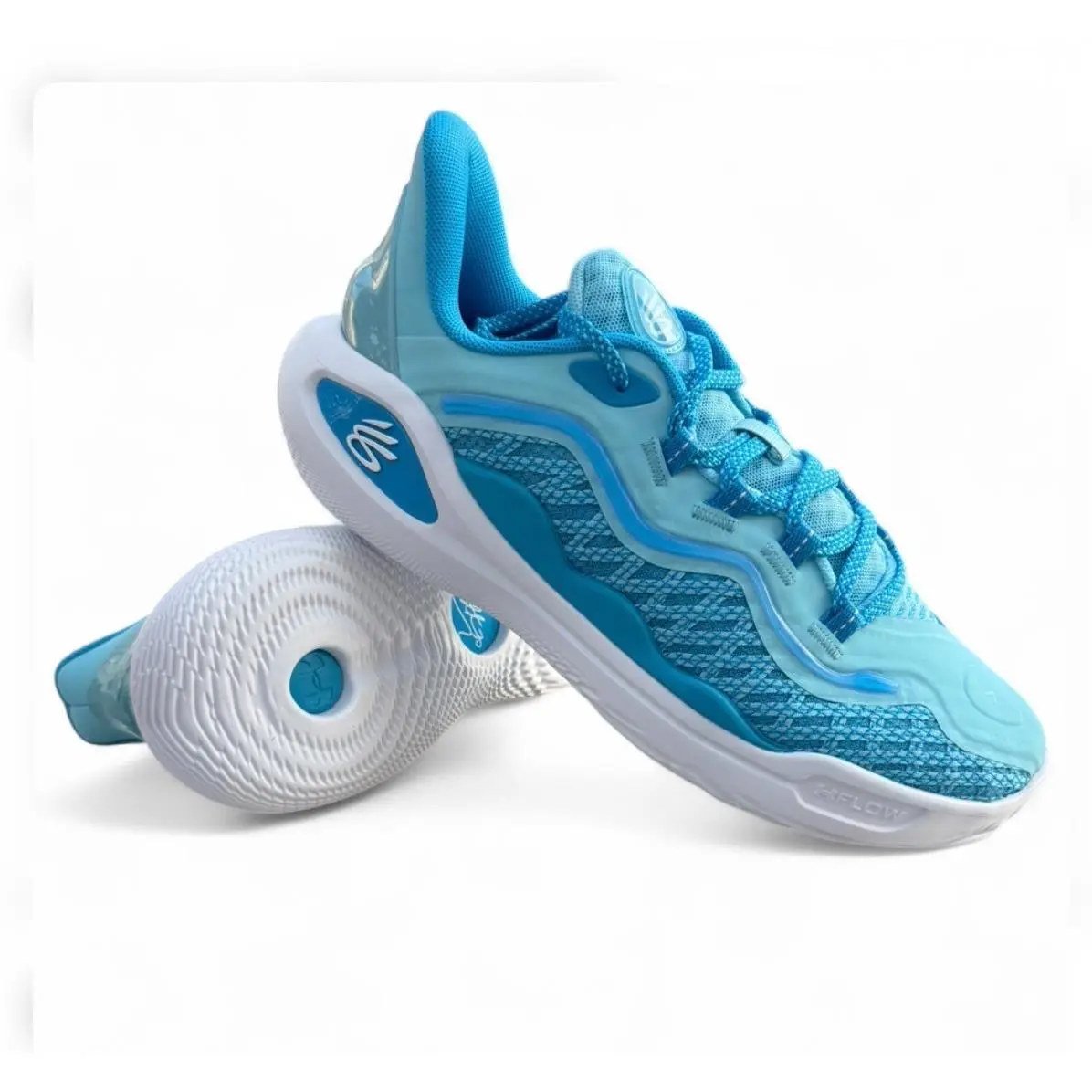 Under Armour Curry 11 Sky Blue Mouthguard Men`s Basketball Shoes 3027725-400