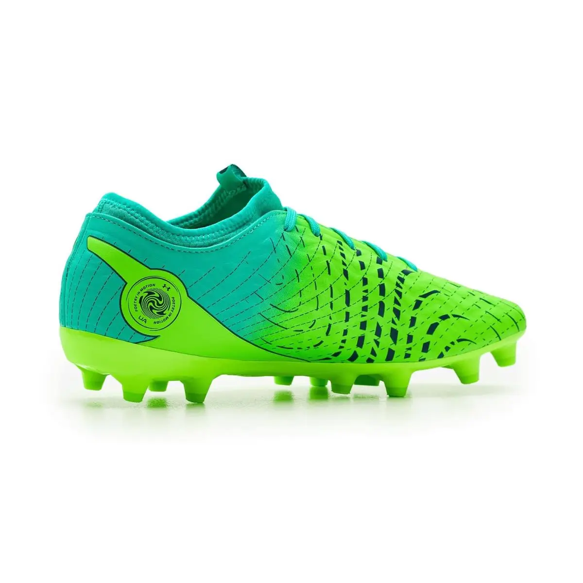 Under Armour shoes - Black/Castlerock/Blue Atlantis 22