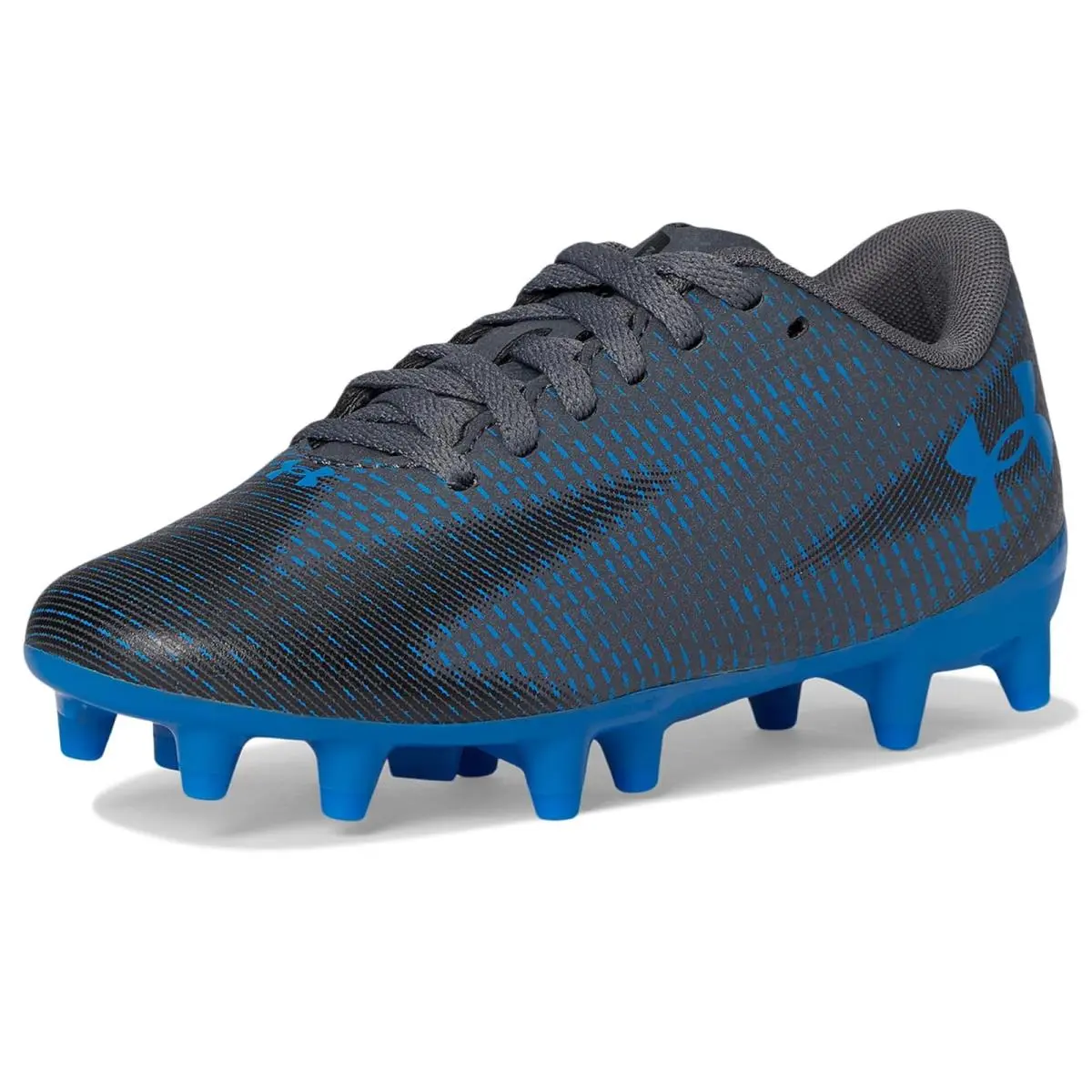 Under Armour shoes - Castlerock/Black/Blue Atlantis 5