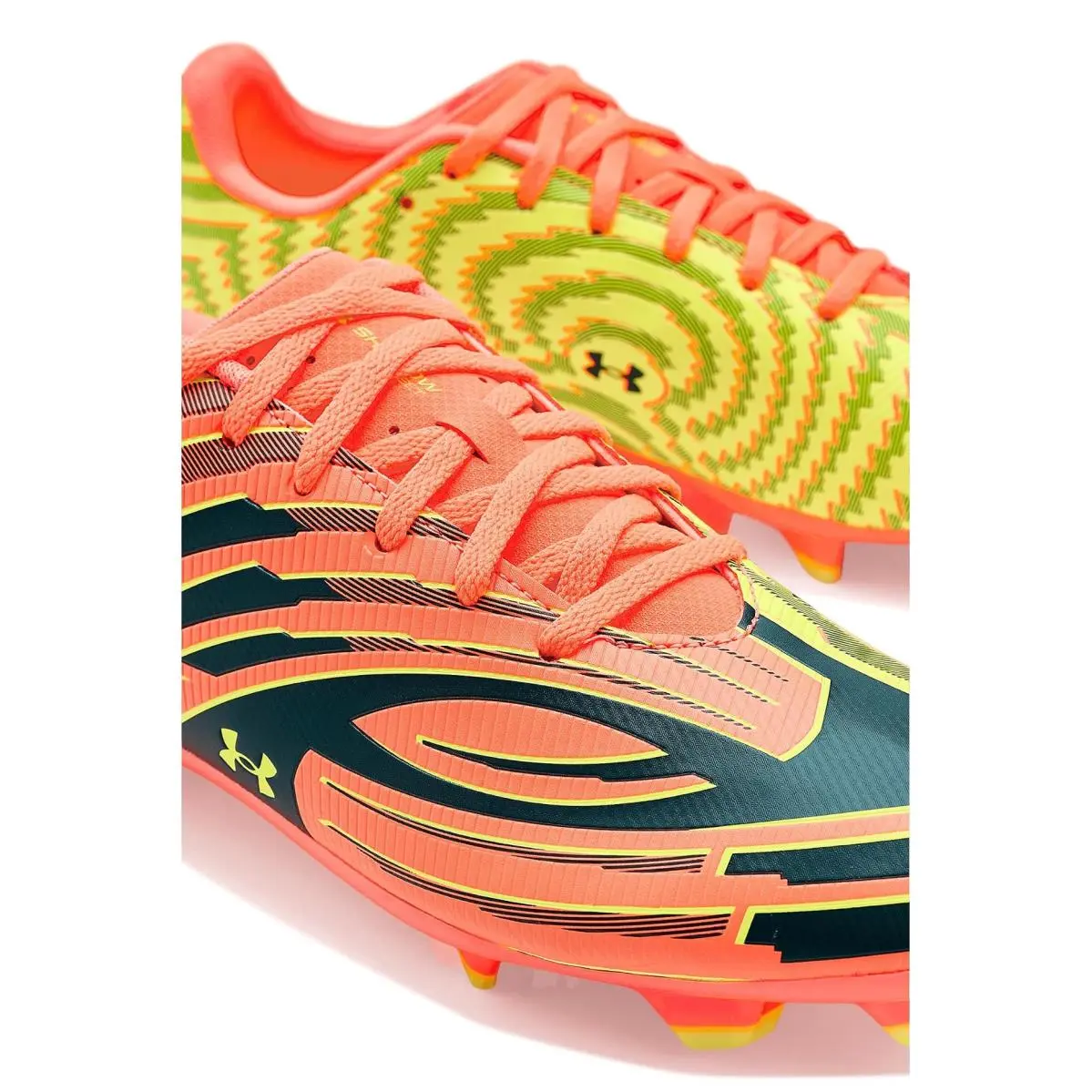 Under Armour shoes - Electric Tangerine/Arden Green/High Vis Yellow 11