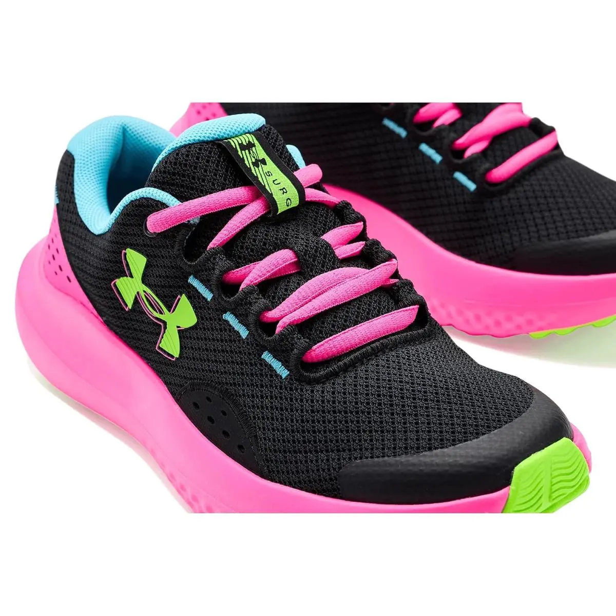 Under Armour shoes - Black/Fresco Blue/Hyper Green 11