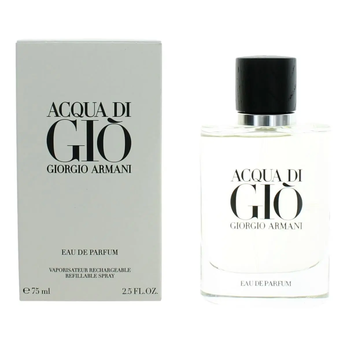Acqua Di Gio by Giorgio Armani 2.5 oz Edp Spray Refillable Men