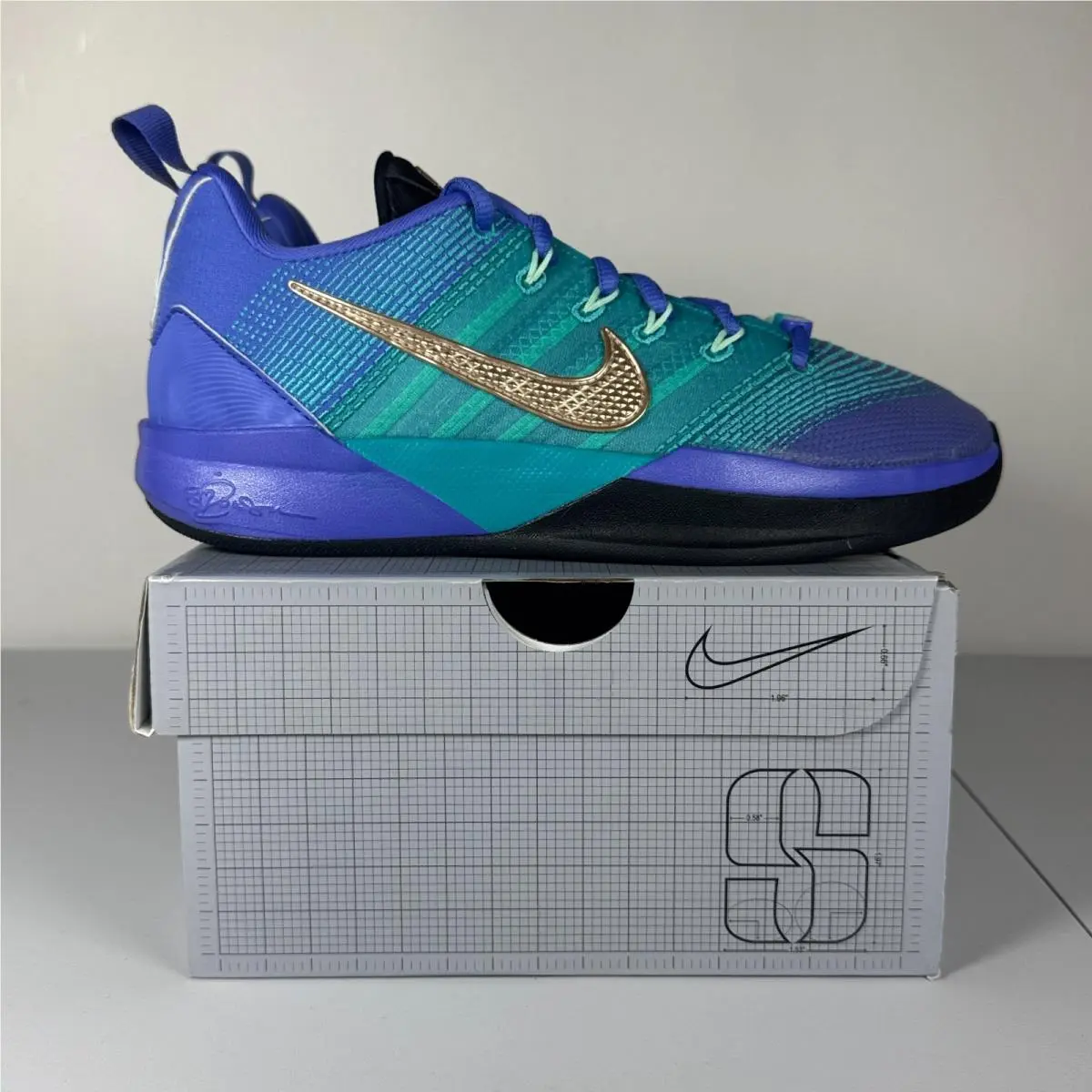 Nike Sabrina 3 `sapphire` Lilac Aqua Green Basketball Sneakers Kids 5.5Y / 6Y