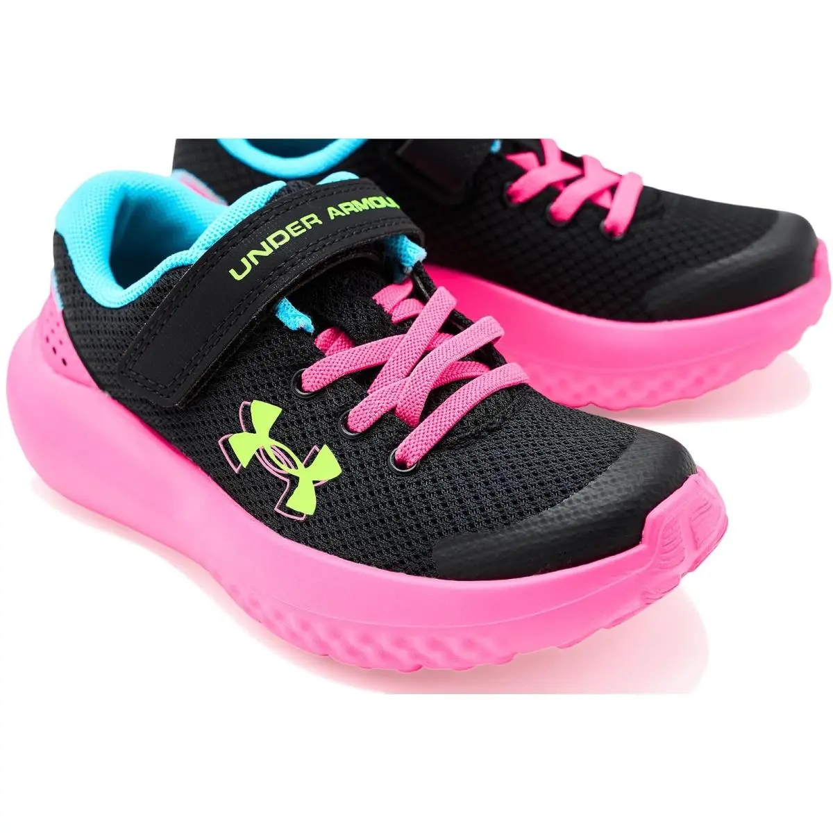 Under Armour shoes - Black/Fresco Blue/Hyper Green 11