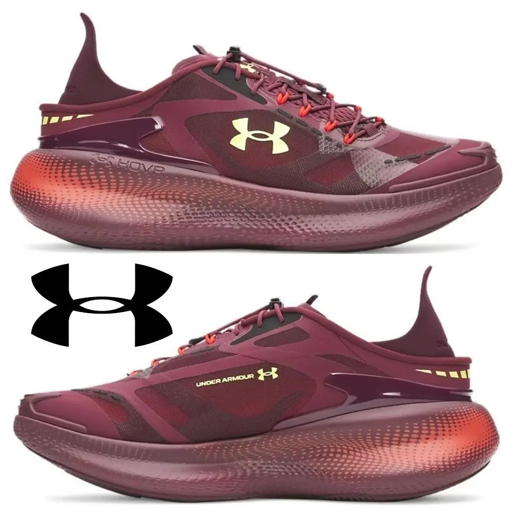 Under Armour Echo Slipspeed™ Shoes Men`s Sneakers Running Comfort Training Sport - Red, Manufacturer: Vintage Maroon / Black / Flash Light - 625