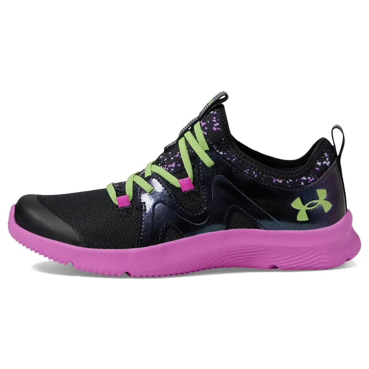 Under Armour shoes - Black/Vivid Magenta/Morph Green 2