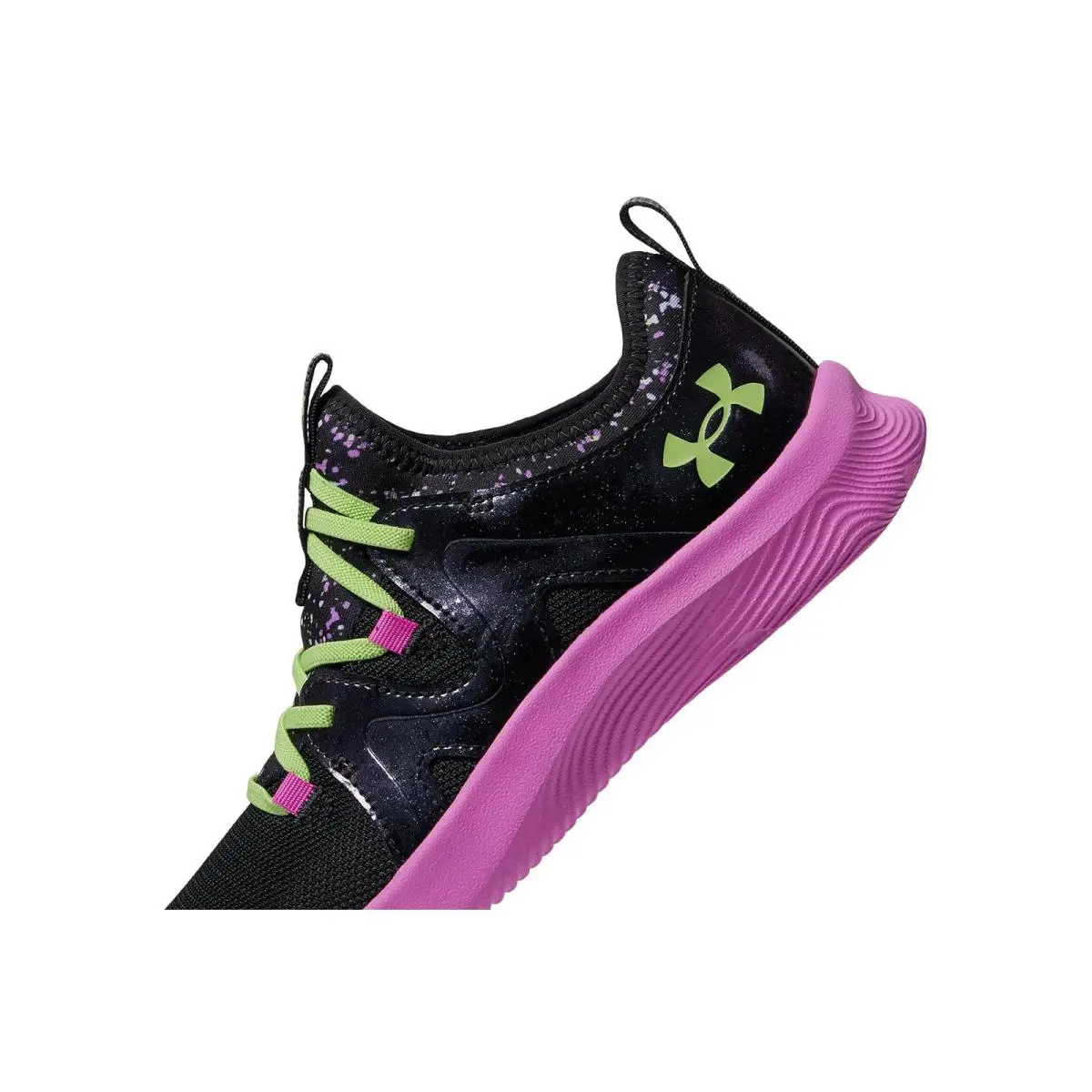 Under Armour shoes - Black/Vivid Magenta/Morph Green 3