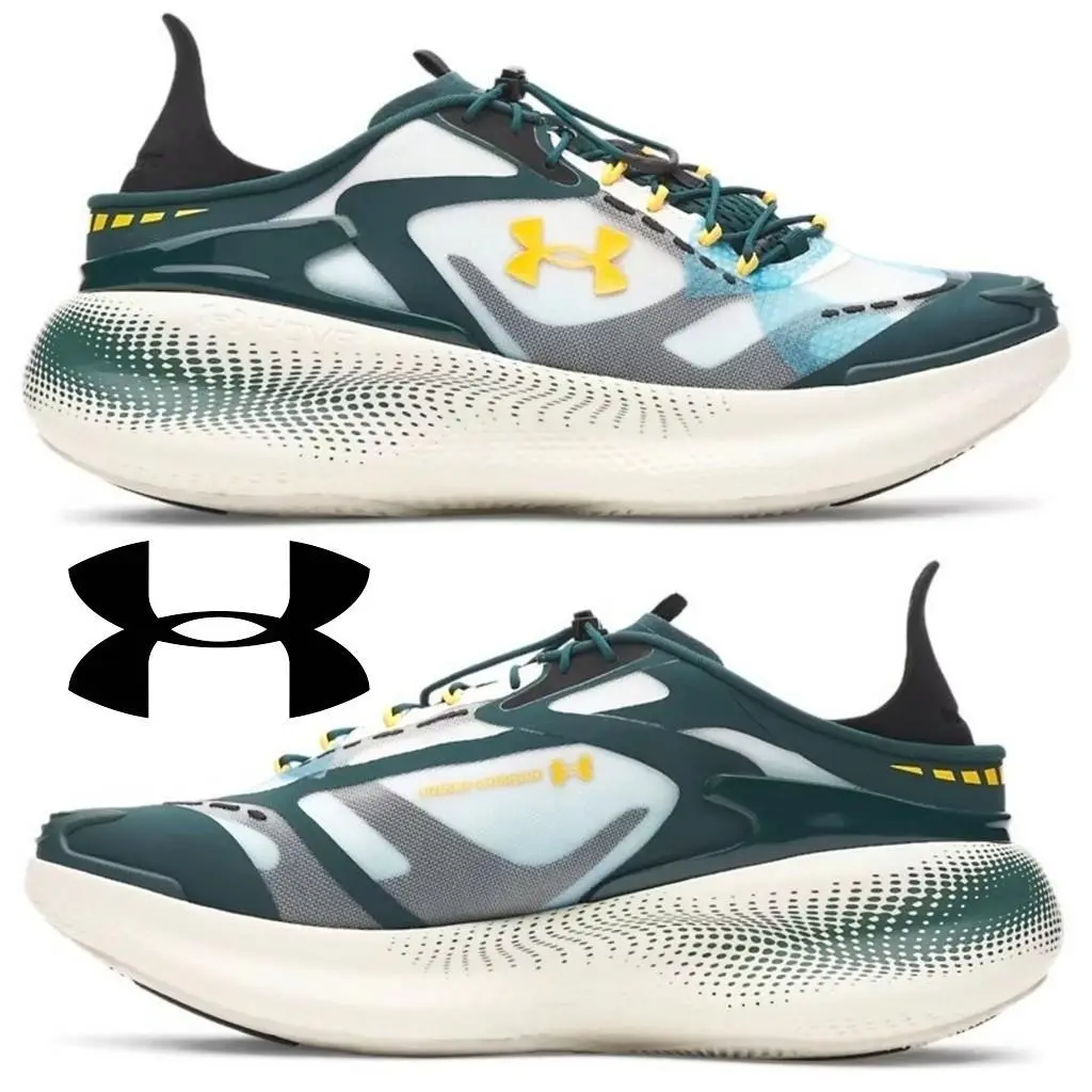 Under Armour Echo Slipspeed™ Shoes Men`s Sneakers Running Comfort Training Sport - Green, Manufacturer: White / Arden Green / Campus Gold - 103