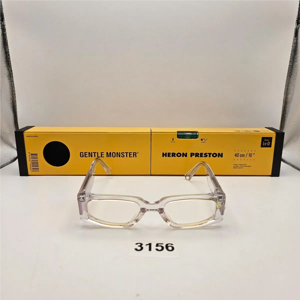 Heron Preston X  Level 0 Clear Bubble Level Glasses Rare by Gentle Monster
