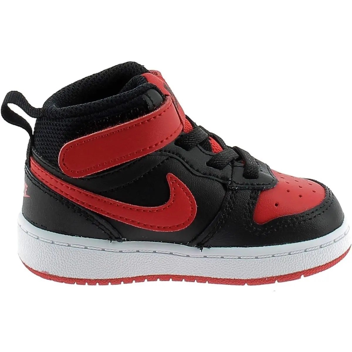 Toddler`s Nike Court Borough Mid 2 Blk/university Red-white CD7784 003