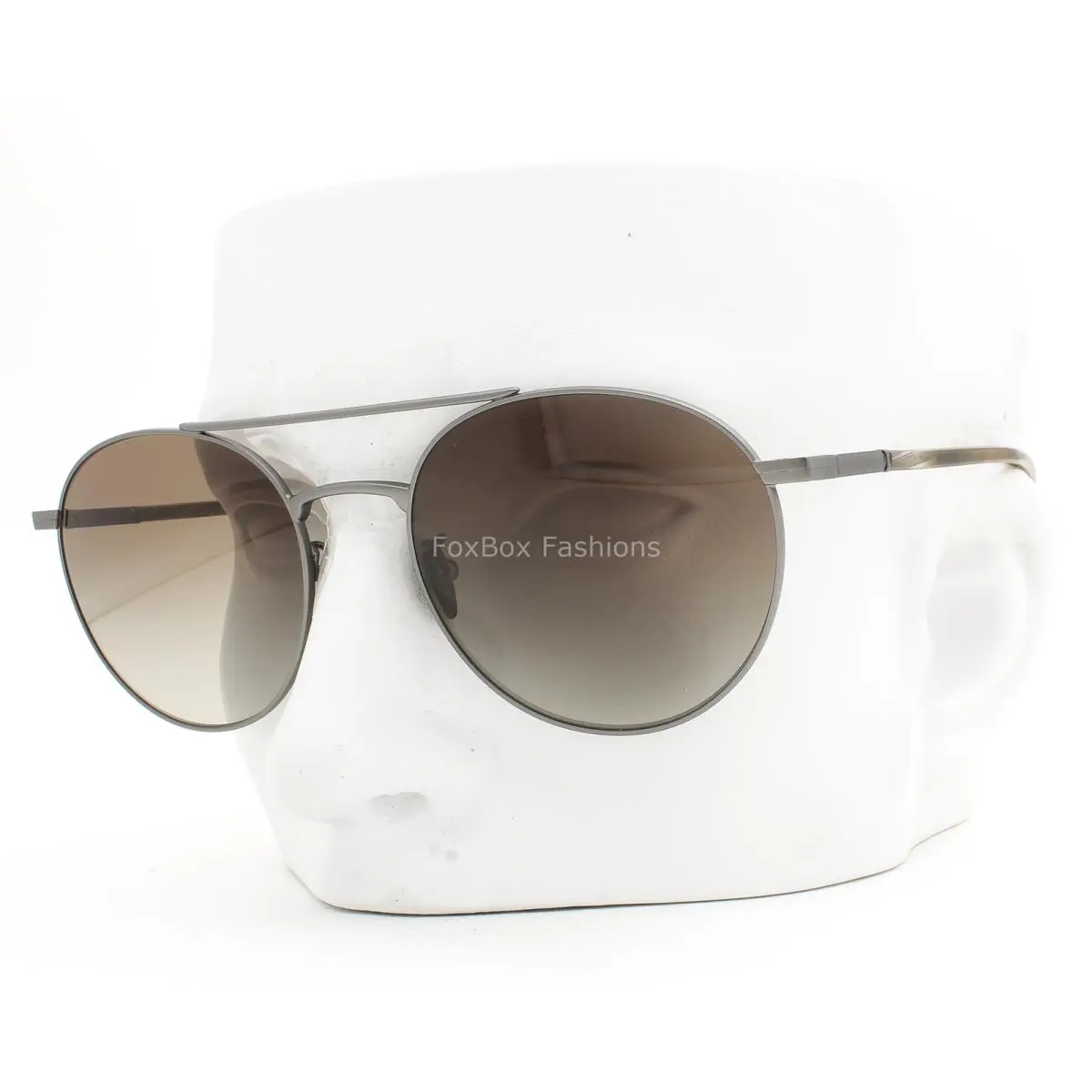 Giorgio Armani Sunglasses Matte Gunmetal Brown Gradient AR6156 3003/8E with Case