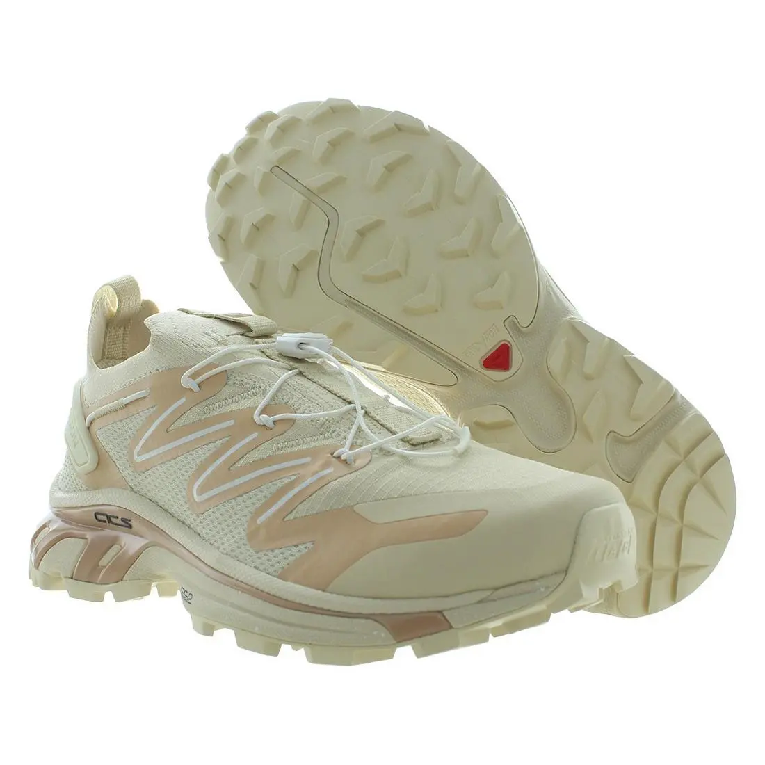 Salomon shoes - Bleached Sand/Hazelnut/White, Main: Beige 4