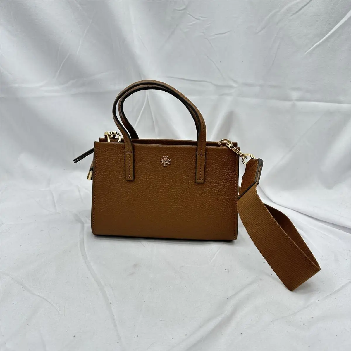 Tory Burch Womens Blake Mini Tote Crossbody Bag Leather Cortado
