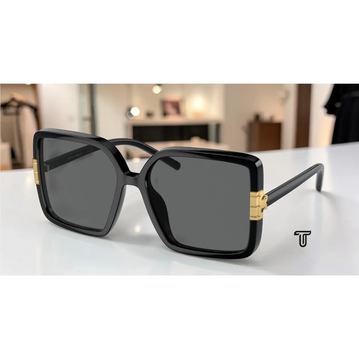 Tory Burch TY9075U 196487 Black Dark Grey 57 mm Women`s Sunglasses