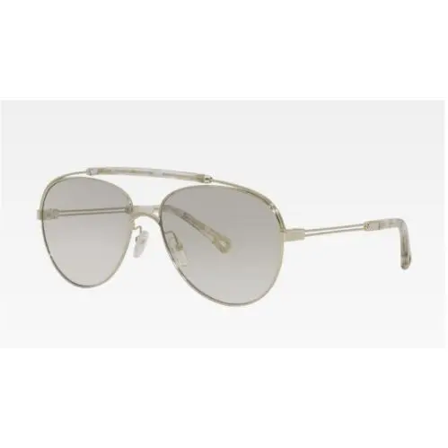 Chloe Women`s Sunglasses CE141S 795 Ivory Gold White Marble