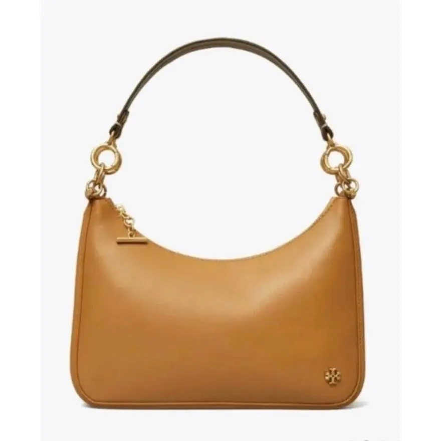 151 Mercer Leather Crescent Zip Shoulder Bag Tiramisu by Tory Burch