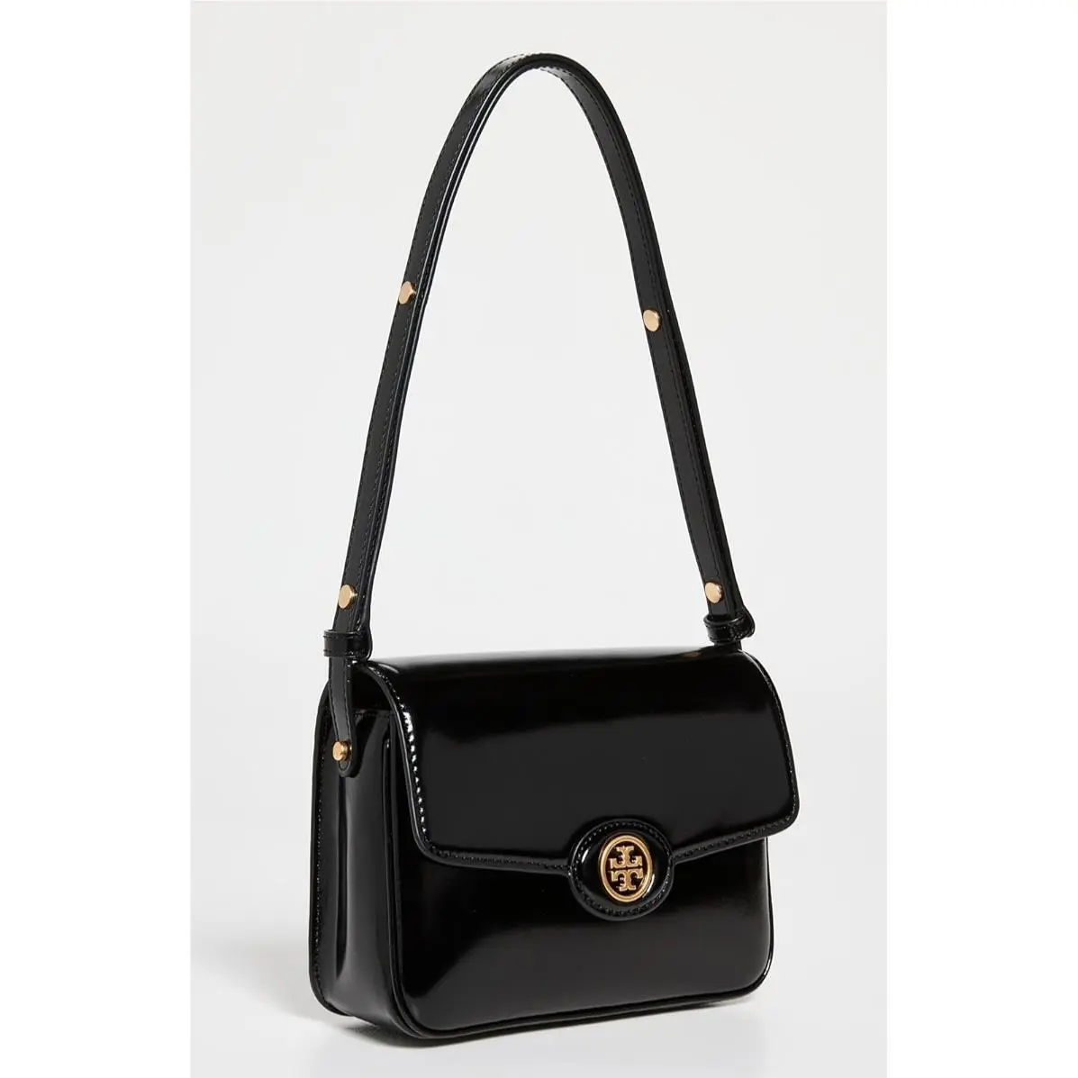 Tory Burch Black Robinson Spazzolato Convertible Shoulder Bag