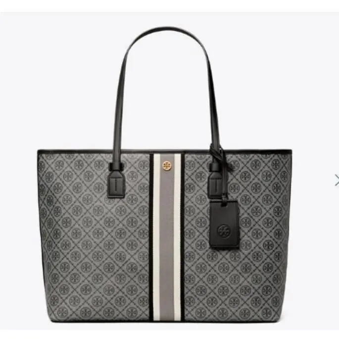T Monogram Tote Bag Size Large by Tory Burch
